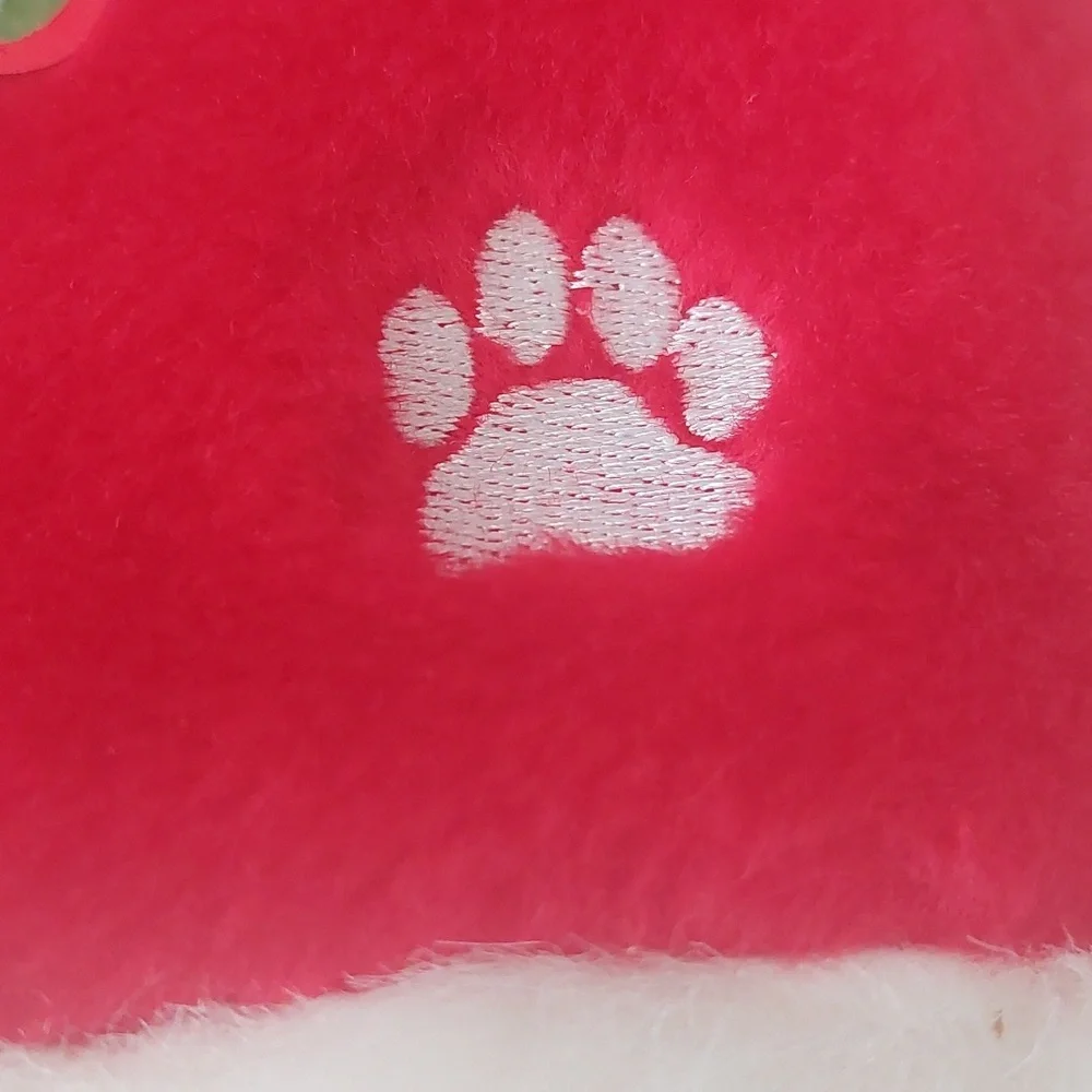 PLUSH PUPPIES Holiday Santa Dog Hat NWT